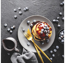 Glasbild Blueberry pancakes 50x50 cm