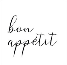 Bon appétit Schriftzug