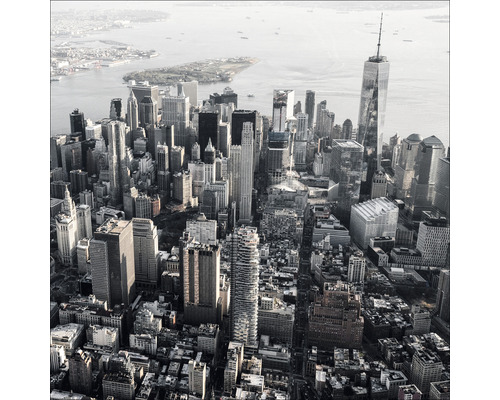 Glasbild View of Manhattan III 20x20 cm