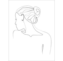 Illustration einer Frau mit Duttfrisur