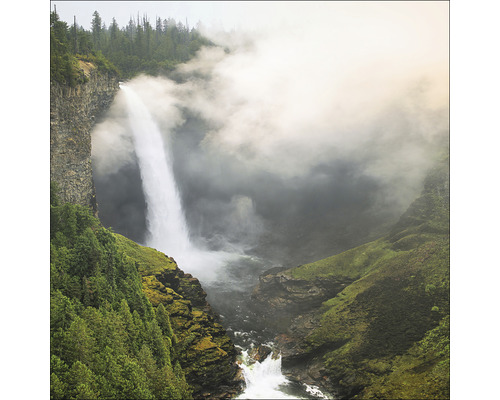 Glasbild Misty waterfall I 30x30 cm