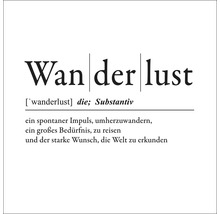 Wanderlust Definition als Dekoration