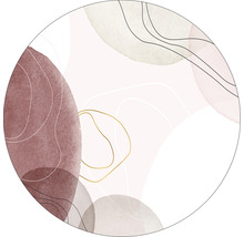 Runder Teppich mit abstraktem Design