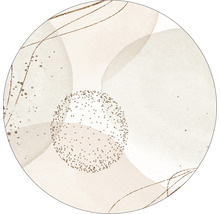 Runder Teppich mit abstraktem Aquarelldesign
