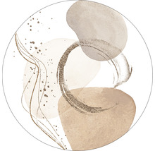 Kreisförmige Illustration mit abstrakten Formen und Linien
