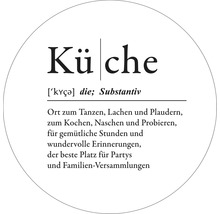 Grafik mit der Definition des Wortes Küche.