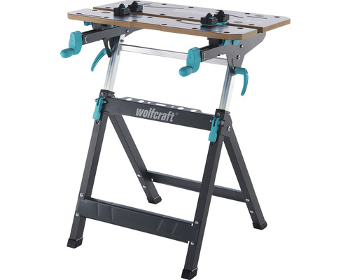 Wolfcraft Werkbank mit Spannbacken und verstellbarer Arbeitshöhe