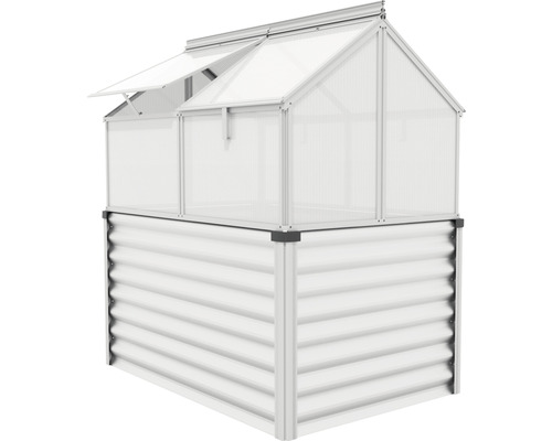 Hochbeet mit Gewächshausaufsatz