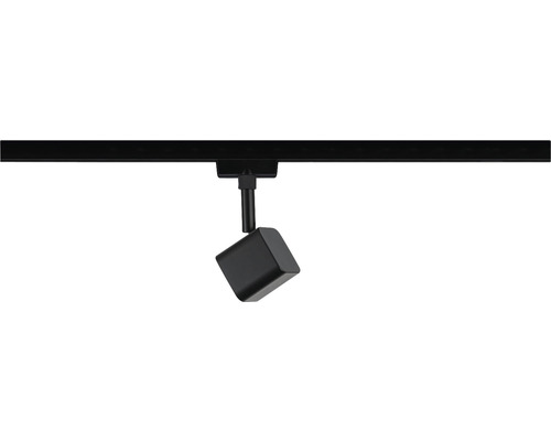 Schwarzer LED-Strahler an Stromschiene