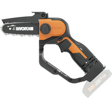 Akkubetriebene Minikettensäge für den Garten