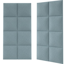 Zwei Schallschutzpaneele mit quadratischer Anordnung.