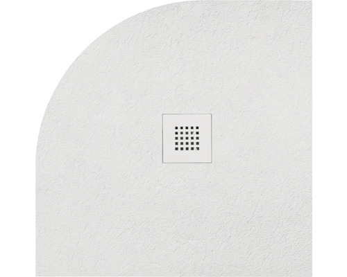 Detail einer Duschwanne mit quadratischem Abfluss