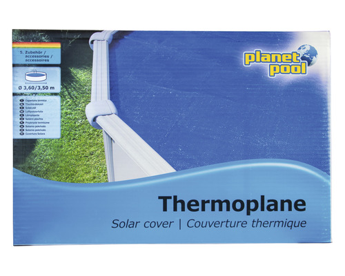 Pool-Thermoabdeckplane Planet Pool für Rundbecken Ø 440/450/460 cm blau