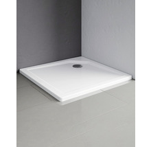 Drehtür mit Seitenwand Schulte ExpressPlus Alexa Style 2.0 900x900x1920 mm Dekorglas Depoli Light aluminium mit schmutzabweisender Glasbeschichtung
