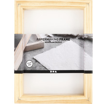 Papierschöpfrahmen mit Holzrahmen und Sieb