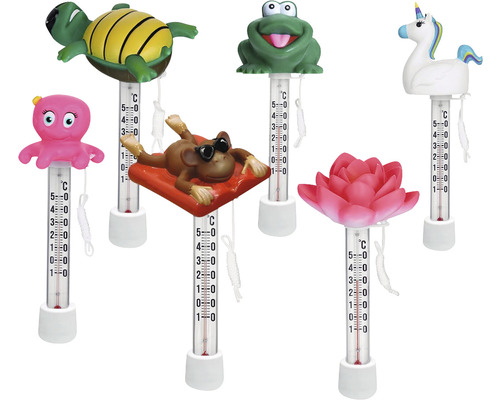 Thermometer für Pool Tierköpfe, verschiedene Motive