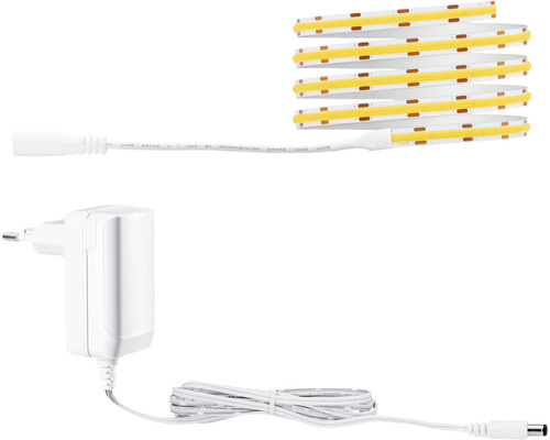 LED Strip Paulmann (78861) 12 V 7 W SimpLed COB Strip Set 1,5 m warmweiß IP20 LED Streifen mit Netzteil