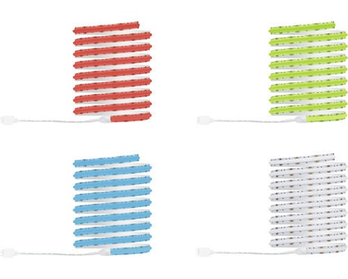 LED Stripes in Rot, Grün, Blau und Weiß