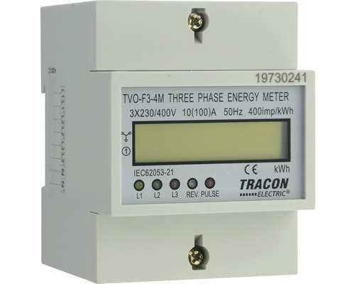 Drehstromzähler 100 A 425 V 3-phasig IP20 grau