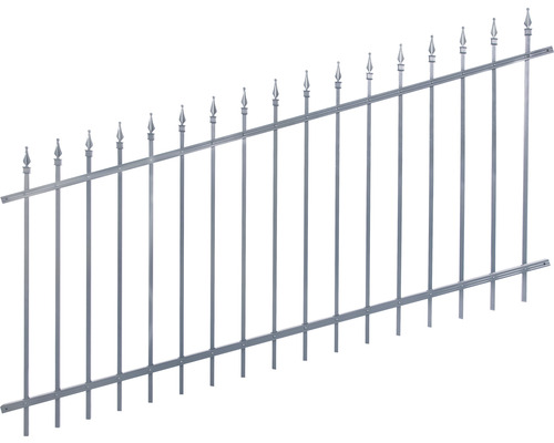 Zaun-Set ALBERTS Chaussee verstellbar zum Aufschrauben 8 x 1 m anthrazit