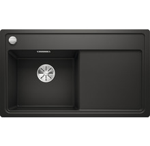 Schwarze Küchenspüle mit Abtropffläche