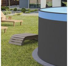 Aufstellpool Stahlwandpool-Set Planet Pool rund Ø 350x90 cm inkl. Sandfilteranlage, Skimmer, Filtersand & Leiter anthrazit mit Overlap-Folie blau-thumb-3 Aufstellpool Stahlwandpool-Set Planet Pool rund Ø 350x90 cm inkl. Sandfilteranlage, Skimmer, Filtersand & Leiter anthrazit mit Overlap-Folie blau-thumb-3