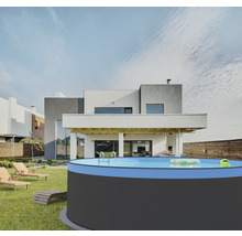 Aufstellpool Stahlwandpool-Set Planet Pool rund Ø 350x90 cm inkl. Sandfilteranlage, Skimmer, Filtersand & Leiter anthrazit mit Overlap-Folie blau-thumb-2 Aufstellpool Stahlwandpool-Set Planet Pool rund Ø 350x90 cm inkl. Sandfilteranlage, Skimmer, Filtersand & Leiter anthrazit mit Overlap-Folie blau-thumb-2