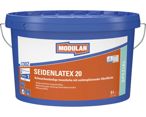 MODULAN 3302 Seidenlatex 20 weiß 5 l MODULAN 3302 Seidenlatex 20 weiß 5 l