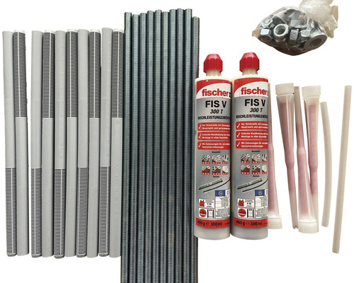 Fischer FIS V 300 T Injektionsmörtel Set mit Ankerstangen, Siebhülsen und weiterem Zubehör