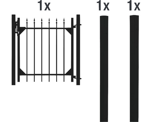 Einzeltor-Set ALBERTS Chaussee 96,5 x 100 cm anthrazit