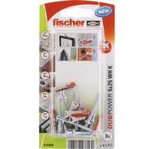 Fischer Dübel DuoPower 5x25 mit Schrauben, 8 Stück