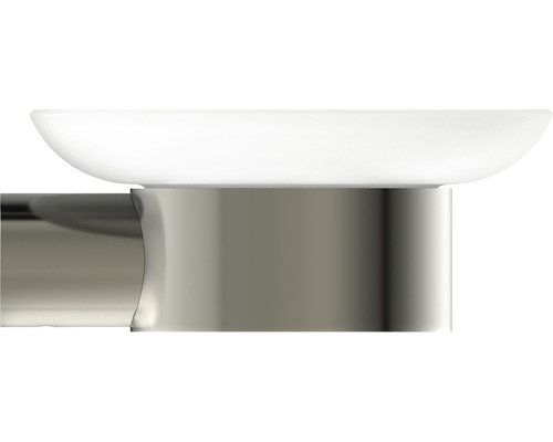 Seifenschale aus Edelstahl und Keramik