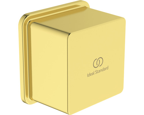 Wandanschlussbogen Ideal Standard Idealrain Atelier 1 Zoll brushed gold BC772A2 Ideal Standard Logo auf eckigem Bidetanschluss