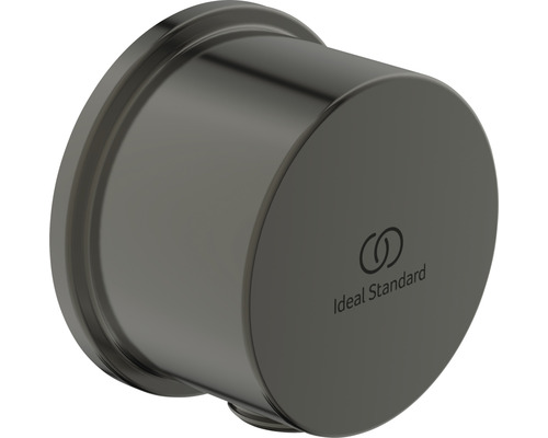 Wandanschlussbogen Ideal Standard Idealrain Atelier 1 Zoll magnetic grey BC808A5 Ideal Standard Logo auf einem Abdeckstopfen