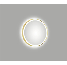 Runder Spiegel mit Rahmen und Beleuchtung