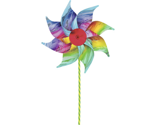Windrad mit Blumenmuster und Stab