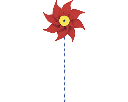 Rote Windmühle mit Stiel