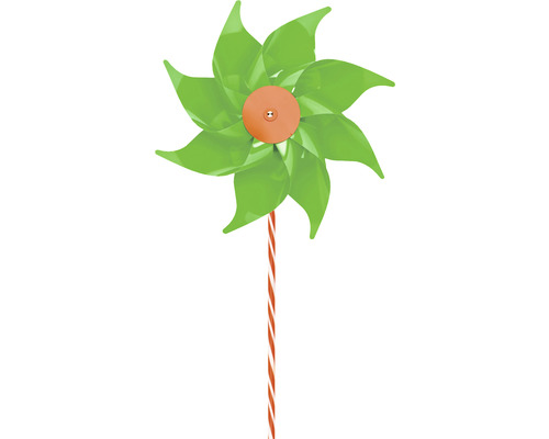 Windrad mit acht Flügeln und einem gestreiften Stab