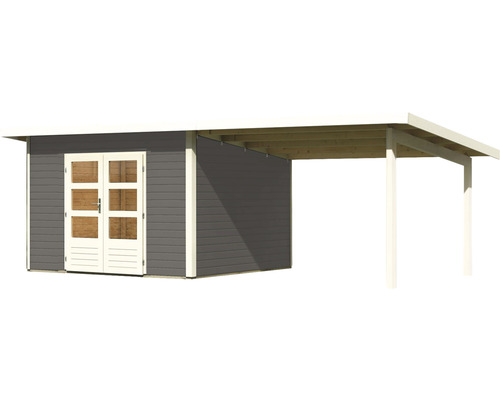 Gartenhaus mit Anbau aus Holz