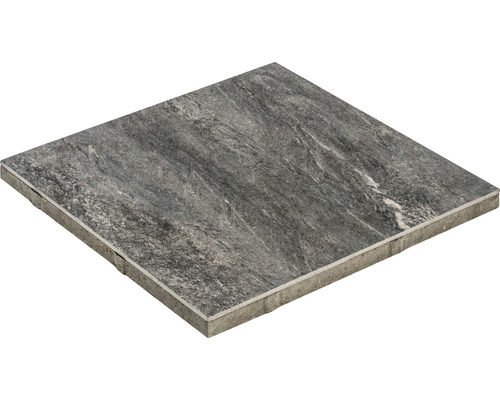 Beton Terrassenplatte 2in1 Kombiplatte iStone Duocera basalt 60 cm x 60 cm x 4 cm Fliese mit Steinoptik