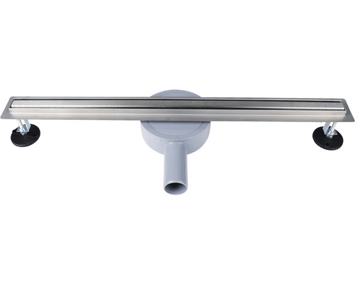 Duschrinnen-Set Differnz 70x30x700 mm edelstahl gebürstet mit Flansch Edelstahl Duschrinne mit höhenverstellbaren Füßen für den Badezimmerboden