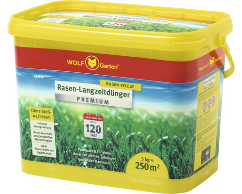 Rasen-Langzeitdünger WOLF-Garten Premium 5 kg / 250 m²