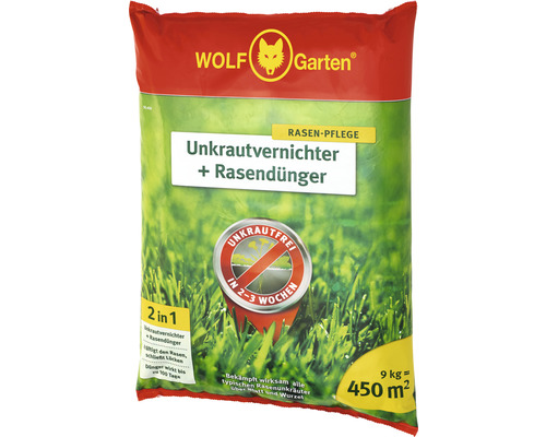 Rasendünger mit Unkrautvernichter WOLF-Garten, 10 kg / 500 m² Reg.Nr. 2786-903
