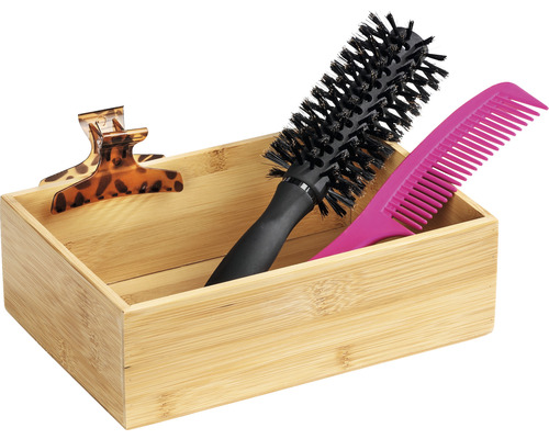 Bambusbox mit Haarbürste, Kamm und Haarspange