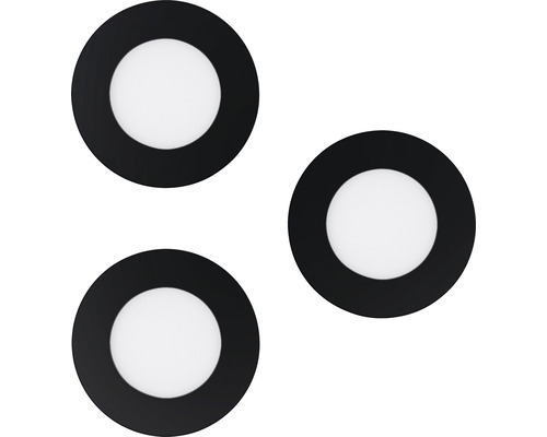 Drei runde LED-Einbauleuchten