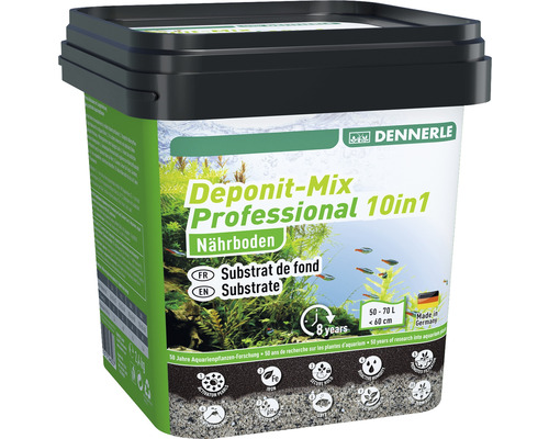 Bodengrund DENNERLE DeponitMix Professional 10in1 2,4 kg Dennerle Deponit-Mix Professional 10in1 Nährboden im Eimer
