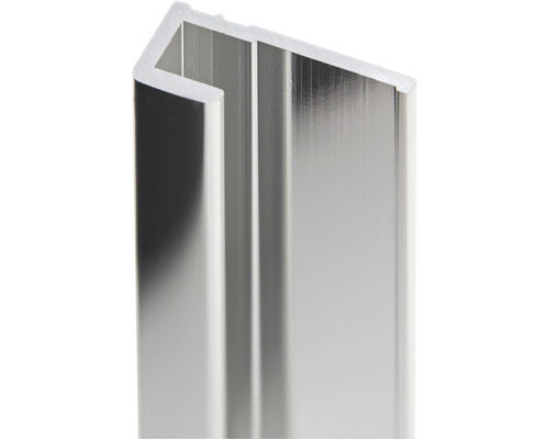 Endprofil Schulte Decodesign 2100 mm chromoptik für 3 mm Duschrückwände Aluminium Abschlussprofil im Detail