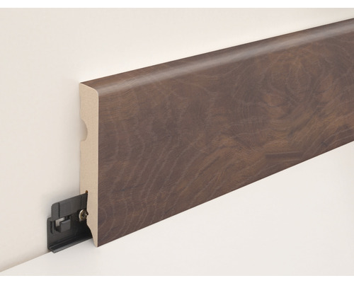 Sockelleiste aus Holz mit Befestigungsclip