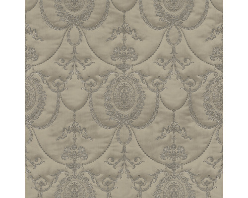 Vliestapete Trianon XIII 570854 Ornament taupe Dekorativer Wandbelag mit gestepptem Muster und floralen Ornamenten.