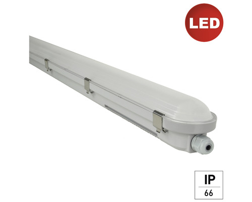 LED Feuchtraum-Wannenleuchte Beta L 55 W IP 66/67 grau LED Feuchtraumleuchte